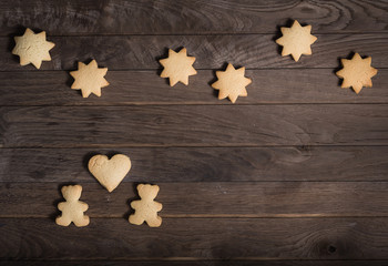 Cookies bears, heart, and stars