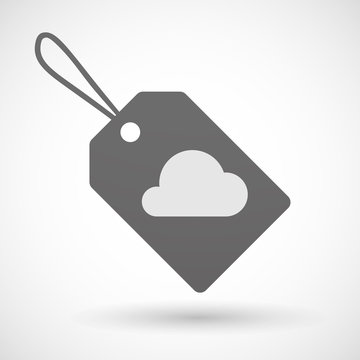 Shopping label icon with a cloud