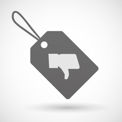 Shopping label icon with a thumb hand