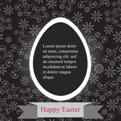 Easter egg with floral pattern