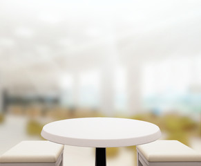 Table Top And Blur Office Background