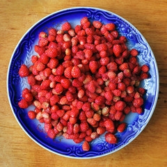 ripe wild strawberries