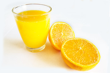 orange juice in the glass