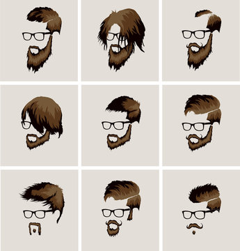 hairstyles with a beard and mustache wearing glasses