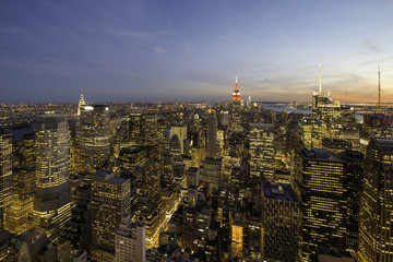 Fototapeta na wymiar Manhattan twilight