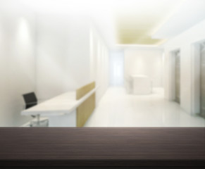 Table Top And Blur Office of Background