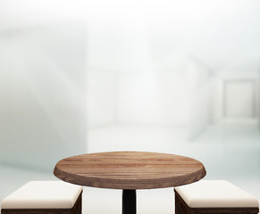 Table Top And Blur Office Background