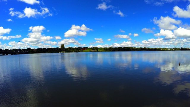 Aerial View from Lago Paranoa in Brasilia the capital of Brazil
