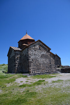 church of Sevanavank monsatery, on a peninsula in Sevan lake