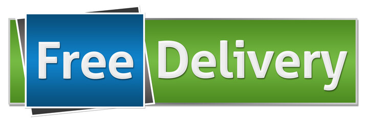Free Delivery Green Blue Horizontal