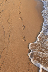footprints in the sand