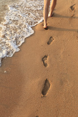 footprints in the sand