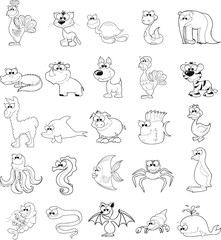 Набор милый мультфильм животных