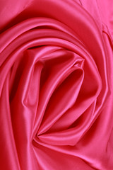 red silk folded rose