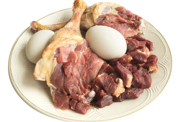 Goose meat and eggs are large