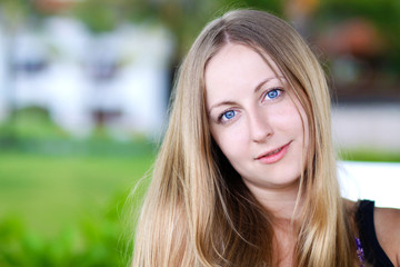 Naklejka premium Young beautiful woman