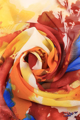 rosette of colorful chiffon