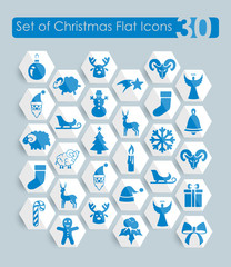 Set of Christmas icons