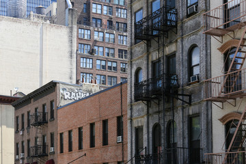 Fototapeta premium Hausfassaden in New York