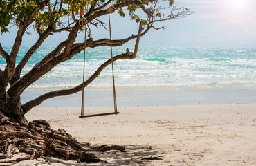 A swing on the beach at Koh Samet, Thailand.