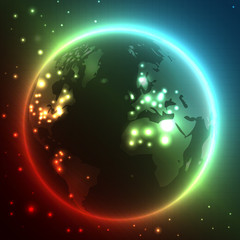 Earth - vector background - rbg colors..