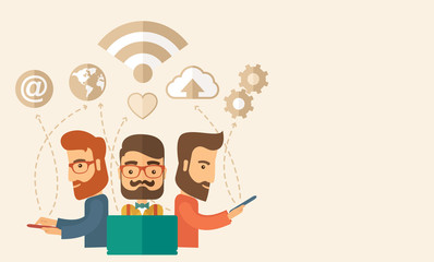 Office teamwork workers.