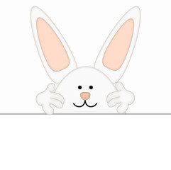 funny easter bunny cartoon comic illustration placeholder