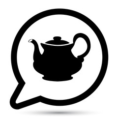 Vector kettle bubble icon
