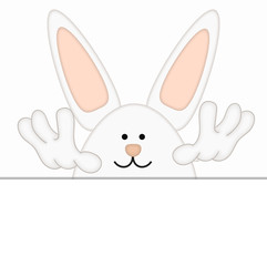 funny easter bunny cartoon comic illustration placeholder