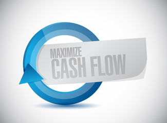 maximize cash flow cycle sign illustration