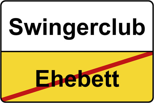 Ehebett Swingerclub Schild