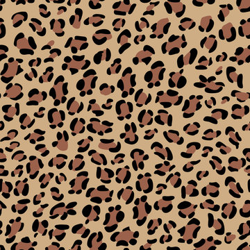 Seamless leopard texture. Animal skin background.