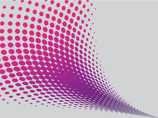 Abstract pink wave halftone