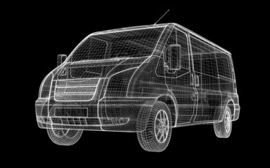 Naklejka premium delivery van