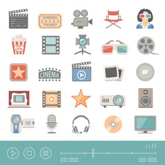 Flat Icons - Cinema