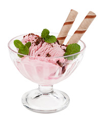 Ice cream isolated on white background