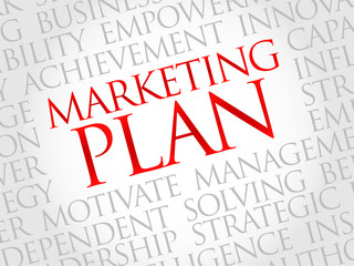 Marketing Plan word cloud, business concept