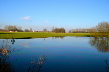 lake in Belgian countryside