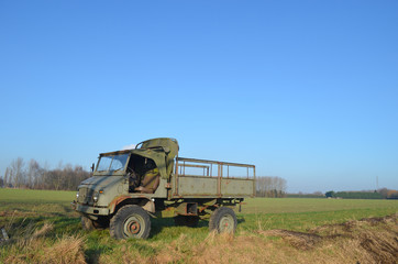 Fototapeta premium old truck in meadow