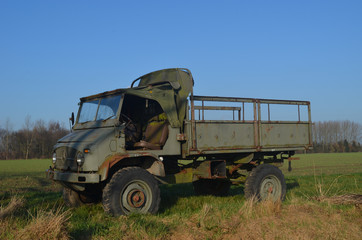 old truck in meadow