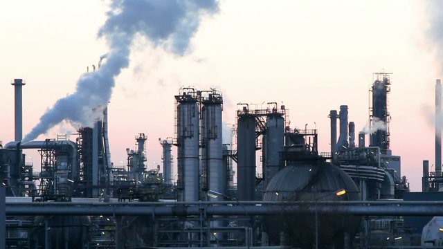 Petrochemical plant, Oil refiery motion video
