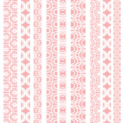 Lace ribbons vector fabric seamless pattern