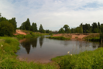 Fototapeta na wymiar Landscape with River