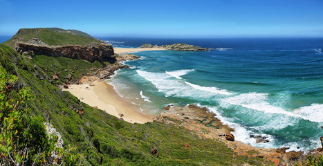 White sand beach in Robberg nature reserve, South Africa