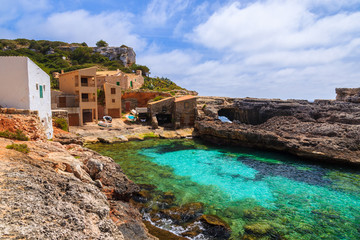 Fototapeta na wymiar View of Cala S'Almunia bay on coast of Majorca island, Spain