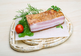 Fototapeta na wymiar Raw bacon