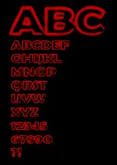 Vector uppercase alphabet in watercolour grunge design