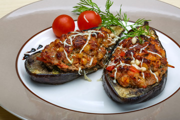 Eggplant stuffed minced meat