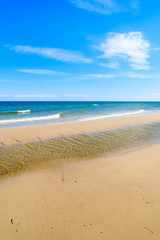 Beautiful sandy beach near Leba, Baltic Sea, Poland