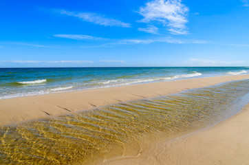 Beautiful sandy beach near Leba, Baltic Sea, Poland